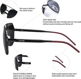 img 1 attached to Srinak Aviator Polarized Sunglasses Protection