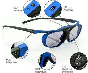 img 2 attached to 👓 Hi-SHOCK 3D Active Glasses: Rechargeable, Compatible with Sony/Samsung/Panasonic 3D-Glasses