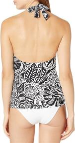 img 1 attached to Chaps Womens Halterkini Tankini Swimsuit