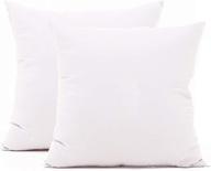 🛋️ taoson set of 2 soft square decorative throw pillow protector covers 100% cotton sofa solid colors couch cushion pillowcases with hidden zipper - white, 16 x 16 inch (cover only, no insert) логотип