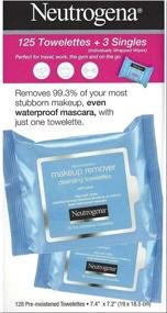 img 1 attached to Neutrogena Makeup Remover Cleansing Towelettes, 5 Pack + 3 Bonus Pouches - Effective Daily Face Wipes for Dirt, Oil, and Waterproof Makeup Removal, 25 ct