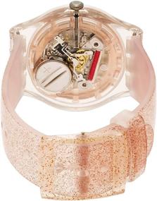 img 3 attached to 💖 Искрящийся стиль: Наручные часы Swatch Unisex Pink Glistar с ослепительным ремешком SUOK703