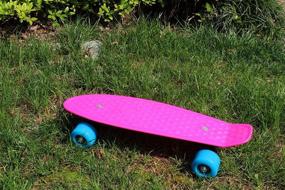 img 1 attached to 🛹 SK8MEMO 17x5 Inch Mini Skateboard with Eye-Catching Top Design, Beginners Mini Cruiser Skateboard featuring ABEC-7 Bearing and Smooth PU Wheels ...