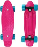 🛹 sk8memo 17x5 inch mini skateboard with eye-catching top design, beginners mini cruiser skateboard featuring abec-7 bearing and smooth pu wheels ... logo