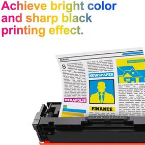 img 1 attached to Uniwork Compatible Toner Cartridge Set for HP Laserjet Pro MFP Printers - HP 202X 202A CF500X CF500A - Black, Cyan, Magenta, Yellow