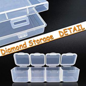 img 2 attached to 🎨 56 Grid Diamond Painting Container Box with 4pcs Label Stickers - Sewing, Nail Art, Bead, DIY Craft Organizer