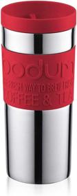 img 4 attached to ☕ BODUM 11093-294 Travel Mug: Vacuum Insulated Stainless Steel, 0.35 L, Red - Perfect for On-the-Go sips!