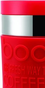 img 2 attached to ☕ BODUM 11093-294 Travel Mug: Vacuum Insulated Stainless Steel, 0.35 L, Red - Perfect for On-the-Go sips!