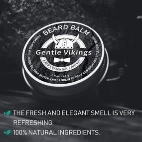 img 1 attached to Gentle Vikings Beard Balm for Men - All-Natural Leave-in Conditioner: Strengthening & Softening Beards and Mustaches | Vegan-Friendly Organic Oils and Butters for Optimal Results