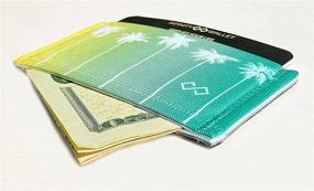 img 2 attached to 🌴 Infinity Wallet - Sleek Unisex Minimalist Wallet (Malibu Palms Edition)