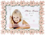 🌸 licotom pink enamel picture frame metal | silver plated with crystals | lovely flower photo frame 5x7 inch логотип