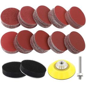 img 4 attached to 🔄 Coceca 180pcs 2 Inches Sanding Discs Pad Kit for Drill Sander - Complete with Backer Plate and Quarter Inch Shank