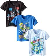 disney toy story boys' 3-pack t-shirt set logo