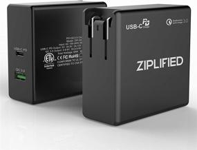 img 4 attached to 💡 Ziplified USB C Charger: 60W Power Delivery 3.0 & QC 3.0 Dual Port Wall Adapter for MacBook Pro, iPhone, Samsung Galaxy, Pixel and More