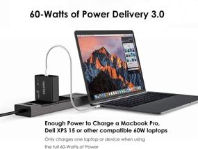 img 1 attached to 💡 Ziplified USB C Charger: 60W Power Delivery 3.0 & QC 3.0 Dual Port Wall Adapter for MacBook Pro, iPhone, Samsung Galaxy, Pixel and More