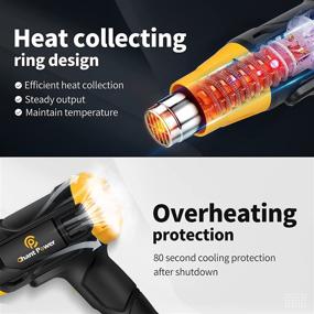 img 2 attached to 🔥 C P CHANTPOWER Heat Hun: 1800W Hot Air Gun – Dual Temperature Control, 4 Nozzles & Scraper Included