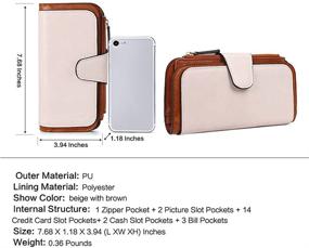 img 2 attached to 👛 Designer Leather Bifold Wallet for Women's Handbags and Wallets