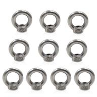 🔩 lependor m8 stainless steel threaded nut fastener - pack of 10 metric ring shape lifting eye nuts (5/16") logo