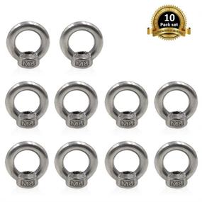 img 3 attached to 🔩 Lependor M8 Stainless Steel Threaded Nut Fastener - Pack of 10 Metric Ring Shape Lifting Eye Nuts (5/16")