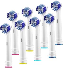 img 4 attached to 🪥 8-Pack of Replacement Toothbrush Heads Compatible with Oral B Braun - Precision Refills for Professional Electric Toothbrushes Oral-b 7000, Clean, Pro 1000, 9600, 500, 3000, 8000, Plus!