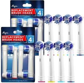 img 2 attached to 🪥 8-Pack of Replacement Toothbrush Heads Compatible with Oral B Braun - Precision Refills for Professional Electric Toothbrushes Oral-b 7000, Clean, Pro 1000, 9600, 500, 3000, 8000, Plus!