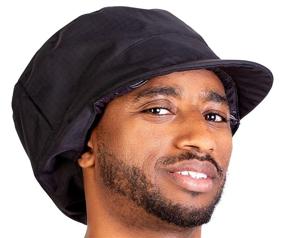 img 4 attached to 🧢 Men's StreetStyle Shower Cap: Waterproof, Reusable, Large Cap for Men's Hair. Ideal for Curls, Dreadlocks. Enhances Appearance.