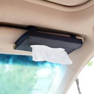 black car tissue holder - sun visor napkin case for vehicles with pu leather backseat logo