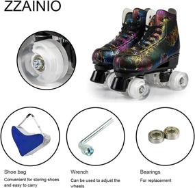 img 2 attached to 👟 ZZAINIO Women's Quad Roller Skates for Indoor and Outdoor Use with Bag - Stylish and Comfortable Adult Roller Skates