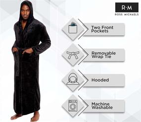 img 1 attached to 🧥 Ross Michaels Men's Long Hooded Jacket