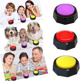 img 1 attached to 🐶 U-Likee Recordable Button: Dog Button for Pet Training and Custom Messaging - Answer Buzzer with Easy Playback (Battery Included)