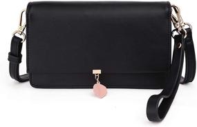 img 4 attached to 👜 UTO Women's Crossbody Wristlet Checkbook Organizer - Handbags & Wallets designed for Wristlets