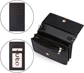 img 1 attached to 👜 UTO Women's Crossbody Wristlet Checkbook Organizer - Handbags & Wallets designed for Wristlets