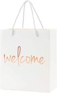 🛍️ crisky welcome bags rose gold gift bags: perfect for wedding guests, birthdays, and more - set of 25 logo