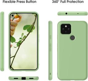 img 2 attached to Premium Matcha Green Silicone Gel Case for Google Pixel 5a 5G - Full Body Shockproof Design - abitku