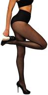 🧦 professional fishnet tights hold and stretch for women - needle & thread 3 pack black логотип