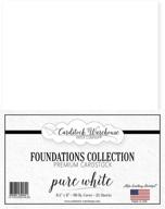 📄 premium pure white cardstock paper: 8.5 x 11 inch, 80 lb cover - 25 sheets from cardstock warehouse logo