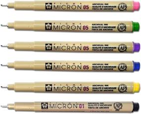 img 3 attached to 🖊 G.T. Luscombe Pigma Micron Bible Study Pen Kit - Fine & Medium Point, No Smearing or Fading, Bible Safe, Set of 6 Artist Pens - New Packaging