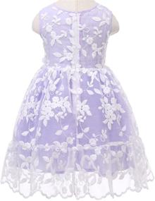 img 1 attached to Bow Dream Rustic Bridesmaid Lavender Dress for Girls
