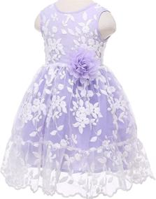 img 2 attached to Bow Dream Rustic Bridesmaid Lavender Dress for Girls