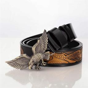 img 2 attached to 👞 Genuine Leather Single Buckle Men's Fashion Accessories