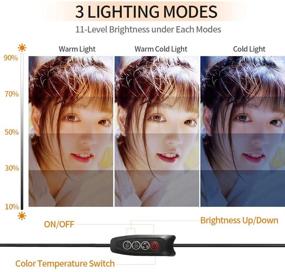 img 3 attached to 📸 Travor 6-inch Dimmable LED Selfie Ring Light: Remote Control, 3 Modes, 11-Level Brightness - Ideal for YouTube, Makeup and Photography Shooting