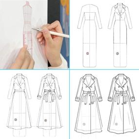 img 2 attached to Complete Set of 4 Fashion Illustration Rulers and Templates 📏 for Fashion Sketching, Sewing and Pattern Design with A4 Pattern Paper