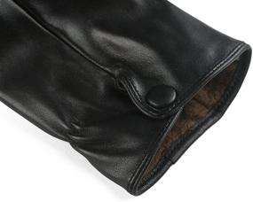 img 1 attached to Ambesi Touchscreen Fleece Lambskin Leather Men's Accessories