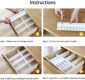 img 4 attached to 🗃️ Croing - 32 pcs White Drawer Dividers: Efficient Organizer and Separator for Ornament & Drawer Storage