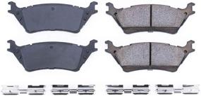 img 1 attached to Power Stop 17-1602 Z17 Ceramic Brake Pads: Multicolor Rear Pads with Hardware for Enhanced Performance