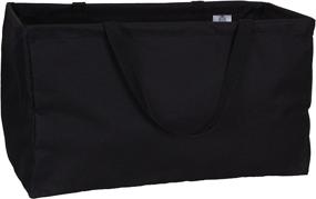 img 4 attached to Krush Canvas Utility Tote 2212-1 for Household Essentials - Black Reusable Grocery Shopping Bag and Laundry Carry Bag