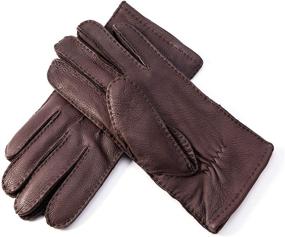 img 4 attached to 🧤 YISEVEN Cashmere Deerskin Classical Motorcycle Men's Accessories: Luxury and Style Combined