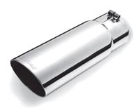 gibson 500374 exhaust tip in polished stainless steel logo