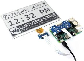 img 3 attached to Дисплей Waveshare 7,5 дюйма E-Ink HAT для Raspberry Pi - разрешение 800×480, встроенный контроллер, интерфейс SPI, поддержка для плат Raspberry Pi и Jetson Nano