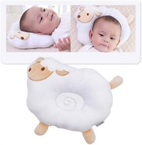 img 4 attached to 👶 StoHua Baby Flat Head Syndrome Prevention Pillow - Organic Cotton Infant Head Shaping Pillow for Newborns, Soft & Breathable Baby Sleeping Pillow